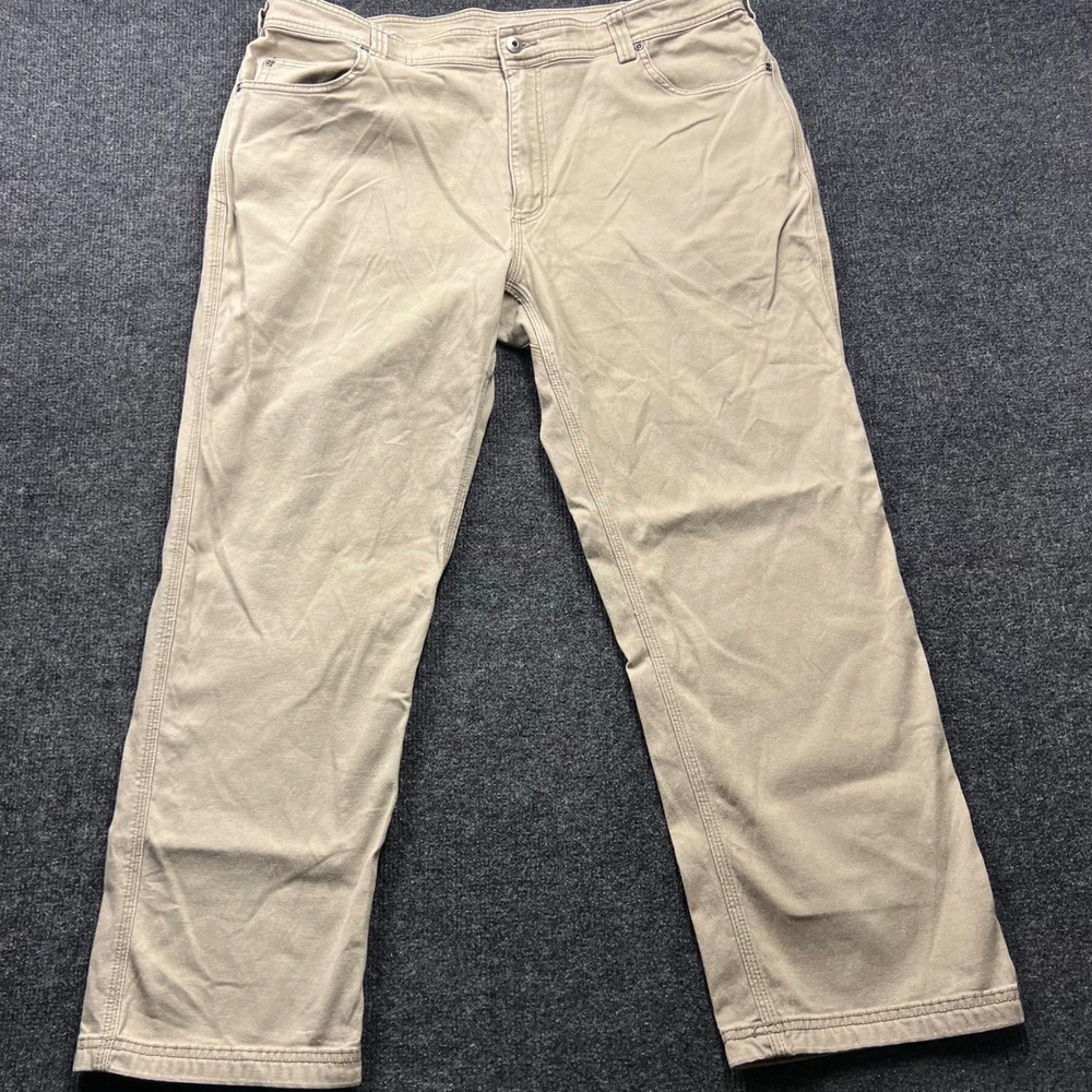 Duluth Trading Co DuluthFlex Fire Hose Relaxed Fit Pants Khaki 42x30 Mens Work